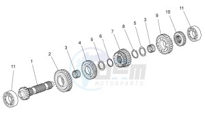 Breva 1200 drawing Primary gear shaft