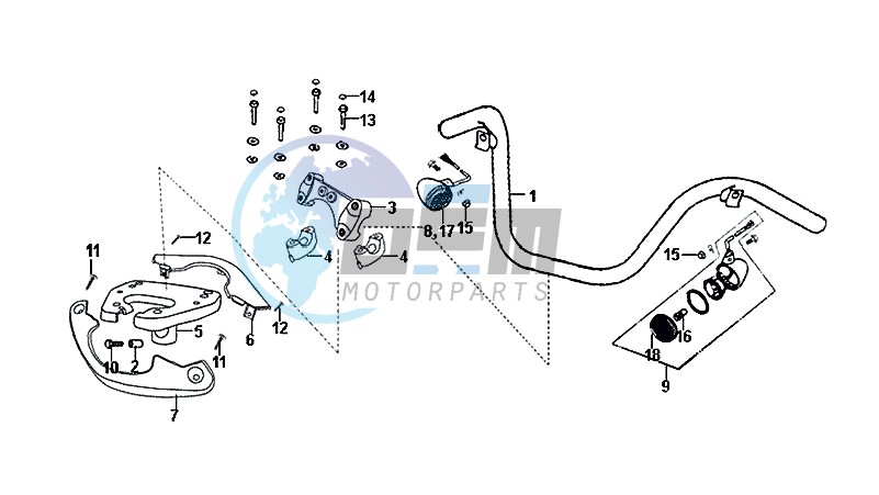 HANDLE PIPE HANDLE COVER / ALLO 50 (25 KM/H) (AJ05WA-NL) (L8-M0)