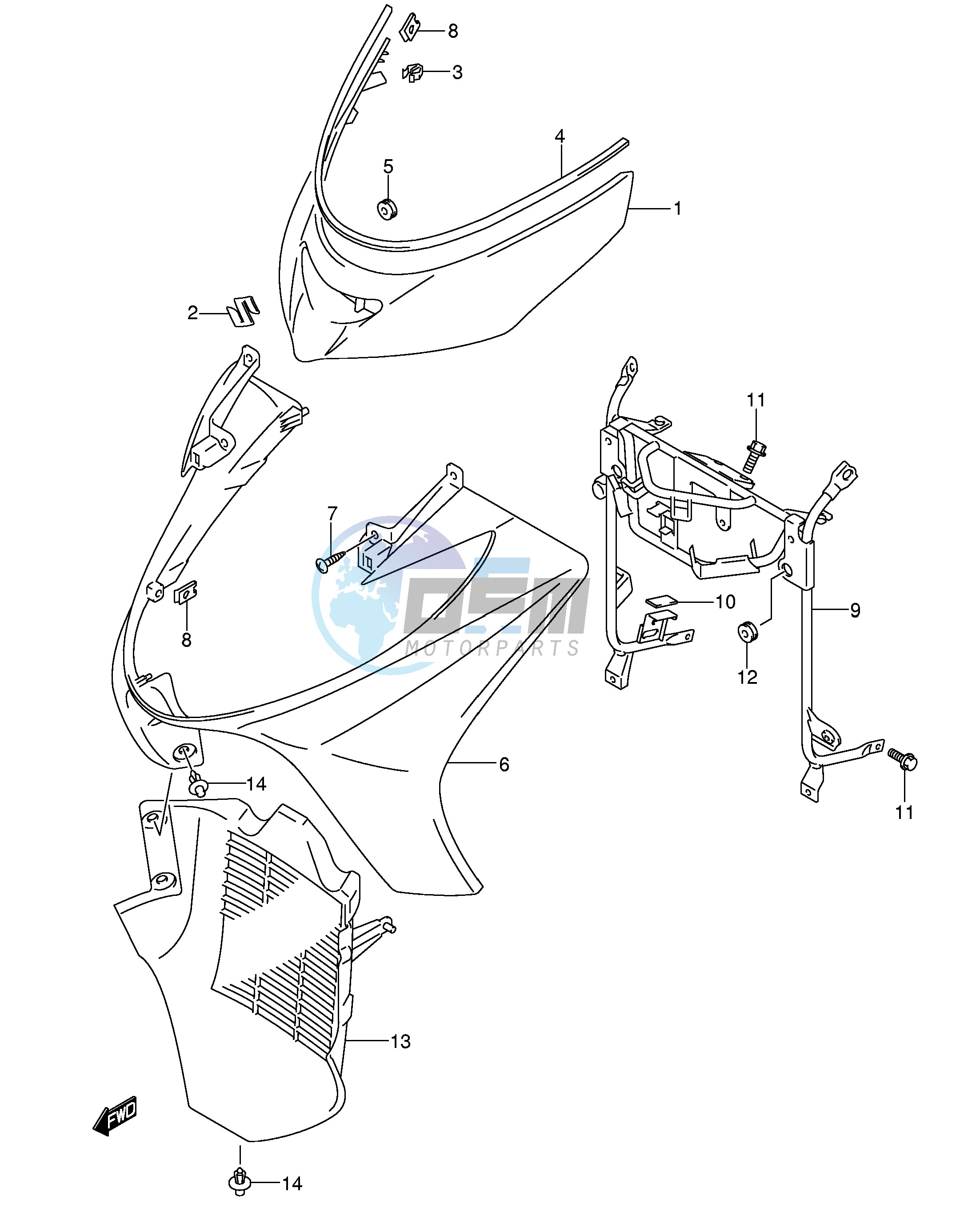 FRONT LEG SHIELD (MODEL K5 K6)