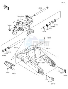 VERSYS 650 ABS KLE650FHF XX (EU ME A(FRICA) drawing Swingarm