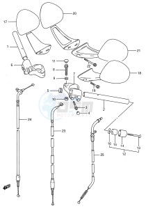 GSX600F (E28) Katana drawing HANDLEBAR