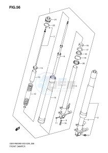 GSX-R600 (E3-E28) drawing FRONT DAMPER