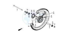 CG125 drawing FRONT WHEEL