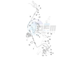 Liberty 125 iGet 4T 3V ie ABS (EMEA) drawing Brakes pipes - Calipers (ABS)