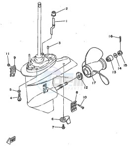 E25A drawing LOWER-CASING-x-DRIVE