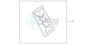 CBR1000RA9 UK - (E / ABS MKH MME) drawing TANK PAD HRC LOGO