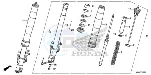 VFR1200XLE CrossTourer 2ED drawing FRONT FORK