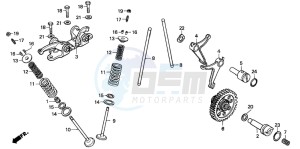 CG125 drawing CAMSHAFT/VALVE (1)