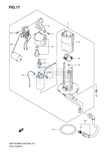 GSX-R1000 (E3-E28) drawing FUEL PUMP