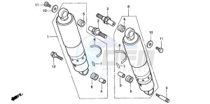 VT1100D2 drawing REAR CUSHION