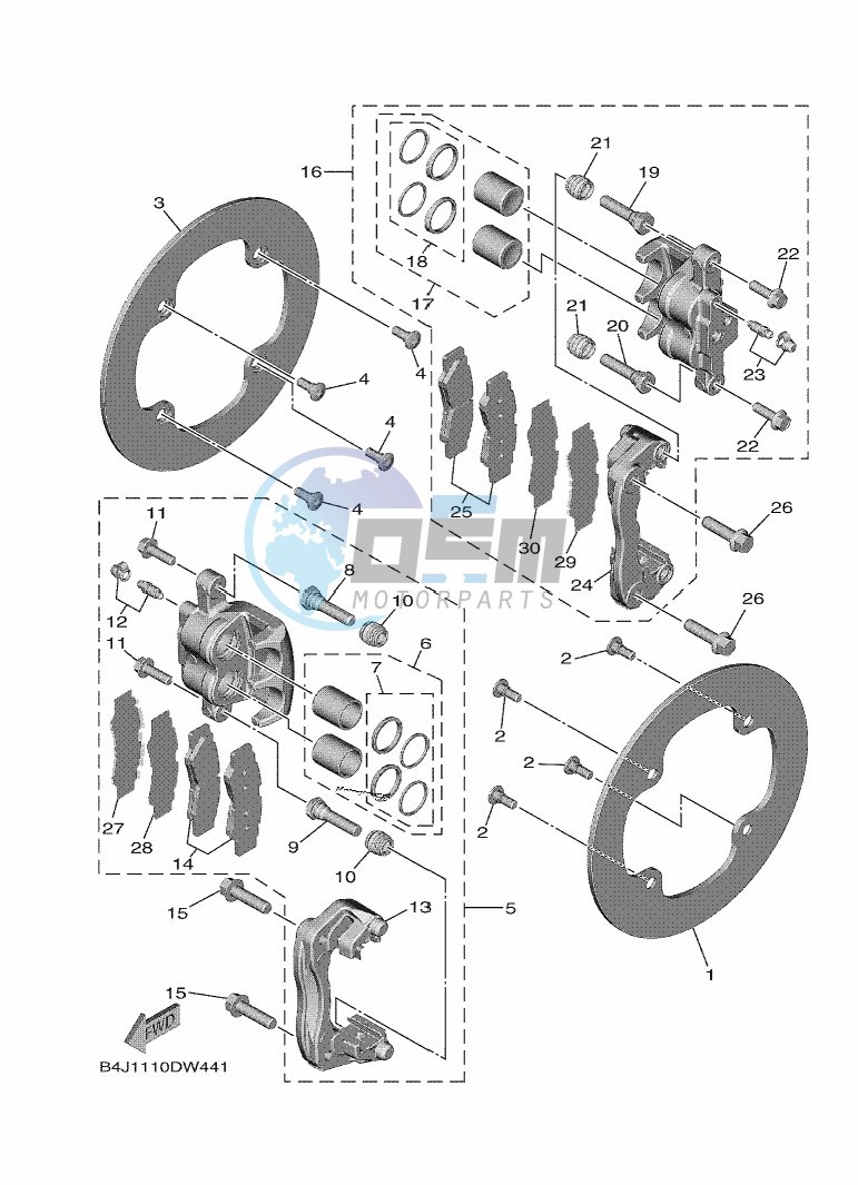 REAR BRAKE CALIPER