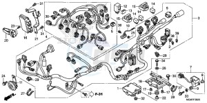 CB600FAD Hornet - CB600F ABS England - (3ED) drawing WIRE HARNESS