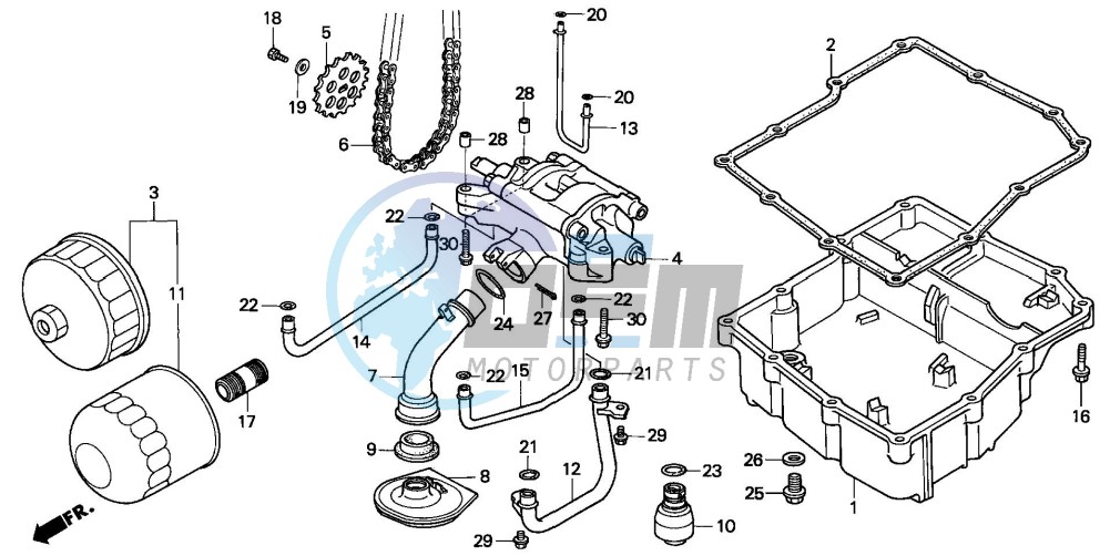 OIL FILTER/OIL PUMP (VFR750FL/FM/FN/FP)