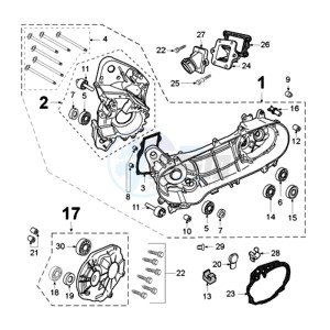 LUDIX 12 RL2 drawing CRANKCASE