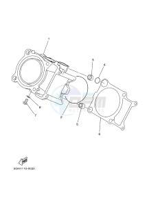 YFM450FWA YFM450DE GRIZZLY 450 IRS (1CUL 1CUM 1CUN) drawing CYLINDER