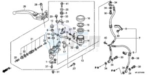 CBR600RRC drawing FR. BRAKE MASTER CYLINDER (CBR600RR)