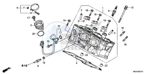 VFR1200X Europe Direct - (ED) drawing CYLINDER HEAD (REAR)