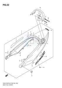 GSX1250FA (E28-E33) drawing SEAT TAIL COVER