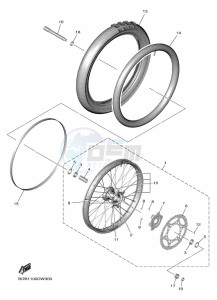 WR450F (BDB8) drawing FRONT WHEEL