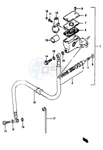 GSF1200A (E18) drawing CLUTCH MASTER CYLINDER