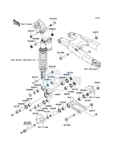 KLX450R KLX450ACF EU drawing Suspension