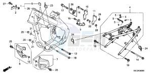 CRF250XB CRF250X ED drawing FRAME BODY