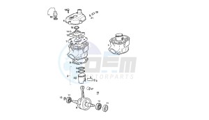 SENDA SM X-RACE 2VER - 50 CC VTHSR2E1A EU2 2VER drawing CRANKSHAFT - CYLINDER - CYLINDER HEAD