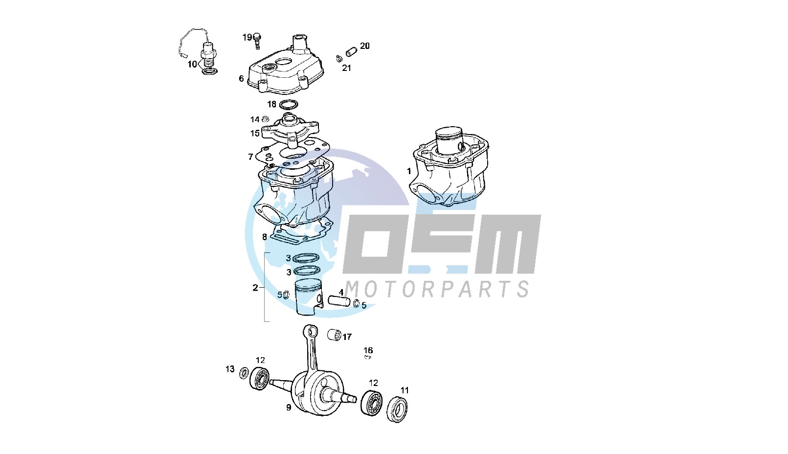 CRANKSHAFT - CYLINDER - CYLINDER HEAD