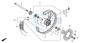 CRF150R CRF150R drawing FRONT WHEEL