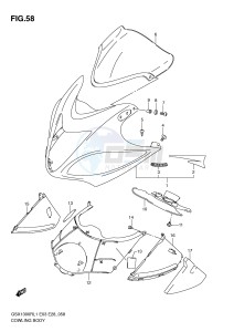 GSX1300R (E3-E28) Hayabusa drawing COWLING BODY