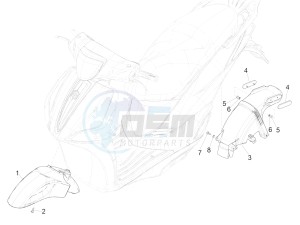 LIBERTY IGET 50 4T 3V NO ABS (NAFTA) drawing Wheel housing - Mudguard