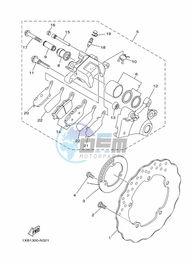 REAR BRAKE CALIPER