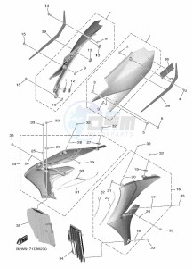 YZ250F (B7BG) drawing SIDE COVER