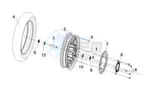 JOYMAX Z 300I ABS (L9) EU drawing FR. WHEEL