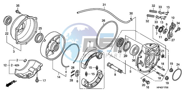 REAR BRAKE PANEL