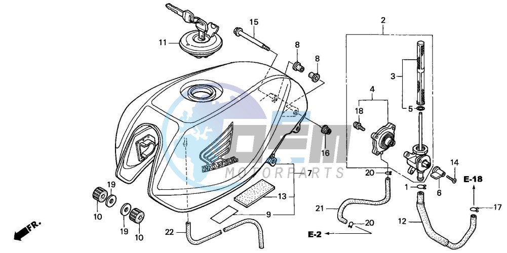 FUEL TANK (CB600F2/F22)