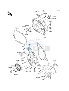 KLX110 KLX110CDF EU drawing Engine Cover(s)