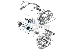 YBR 125 drawing KICK STARTER GEARS