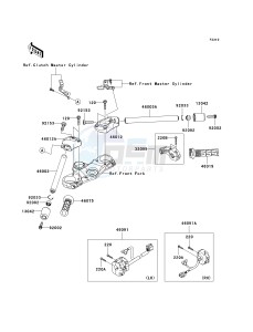 KRF 750 F [TERYX 750 4X4 NRA OUTDOORS] (F8F) C9FB drawing HANDLEBAR