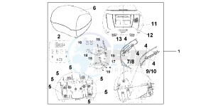 VFR1200FDD VFR1200F Dual Clutch UK - (E) drawing 31L TOP BOX DARKNESS BLACK