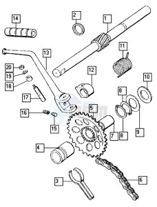 FUNSPORT_R_K8-L0 50 K8-L0 drawing Starter mechanism-kick start