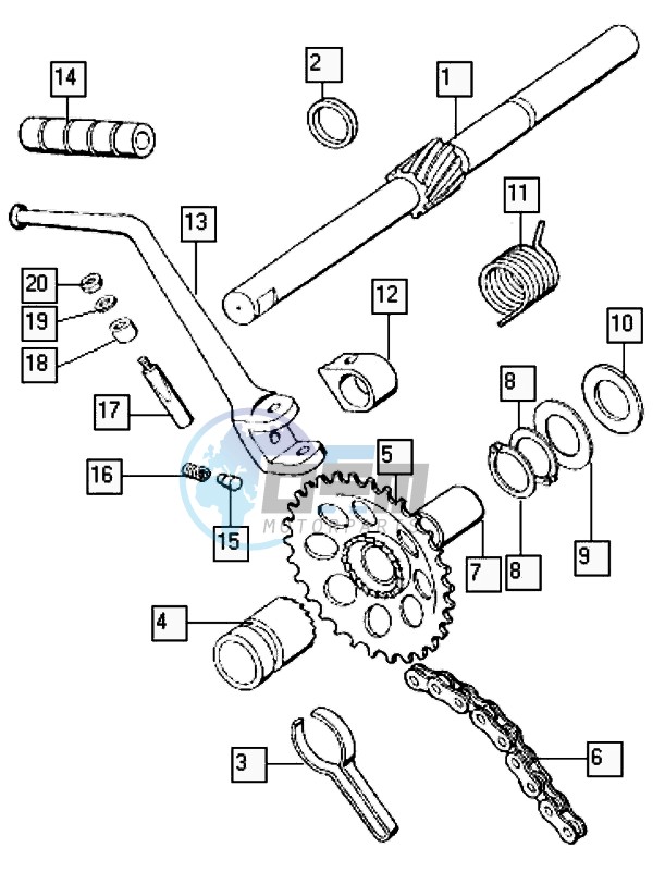 Starter mechanism-kick start