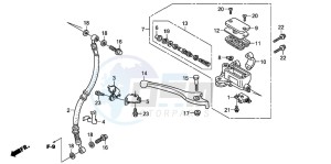 CG125ES drawing FR. BRAKE MASTER CYLINDER