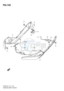 GSF650 (E21) Bandit drawing COWLING BODY COVER (GSF650SUAL1 E21)