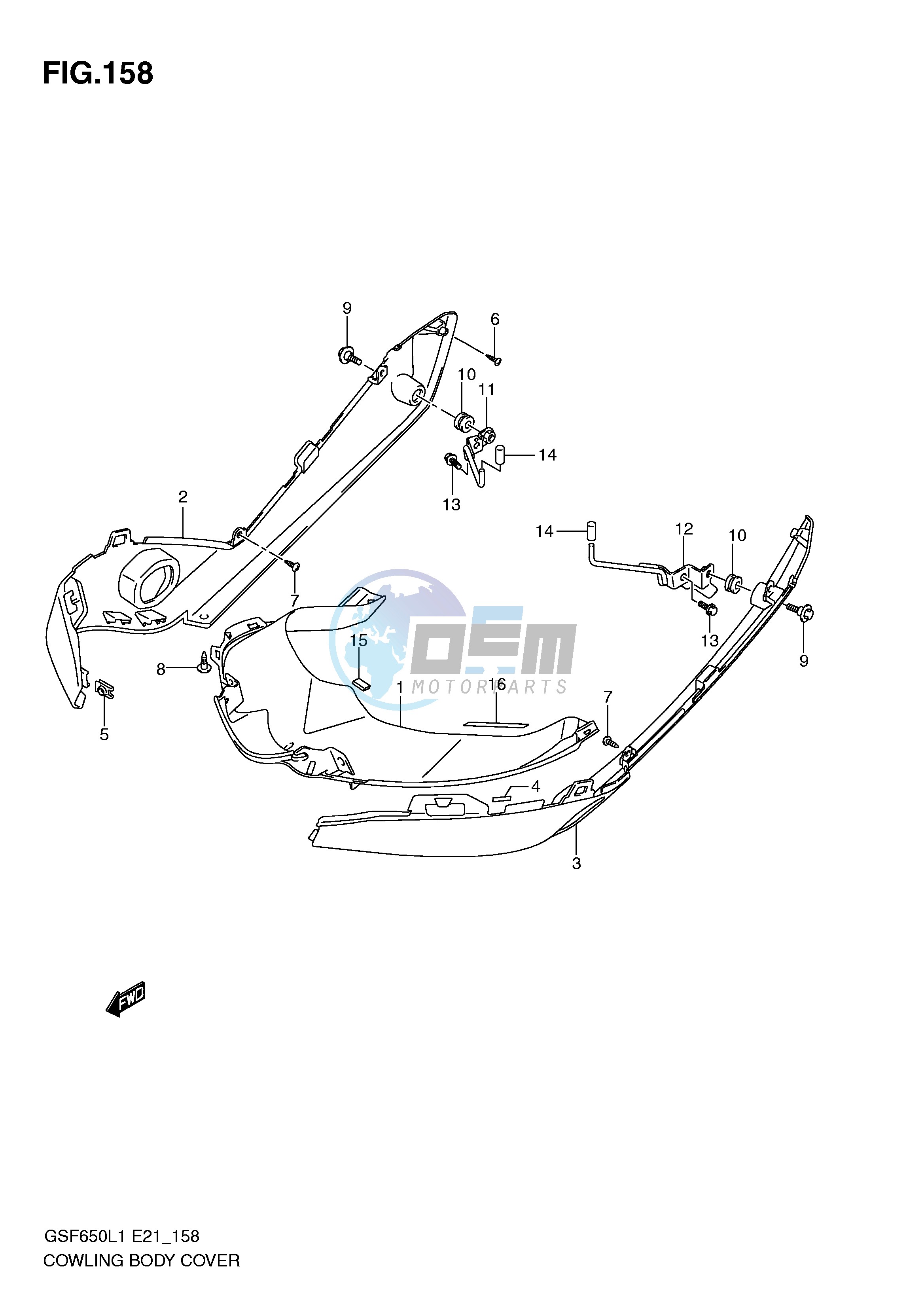 COWLING BODY COVER (GSF650SUAL1 E21)