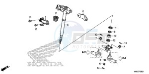 TRX500FAE TRX500FA Europe Direct - (ED) drawing STEERING SHAFT (TRX500FA)