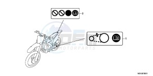 CRF450RC drawing CAUTION LABEL (CRF450RA/B/C ED)