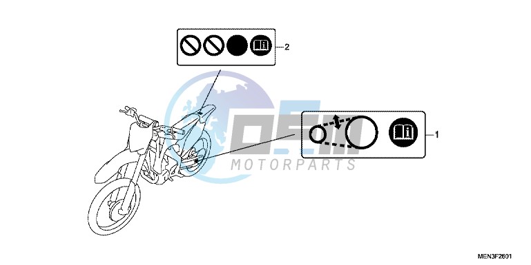 CAUTION LABEL (CRF450RA/B/C ED)