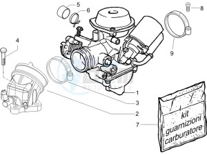 Runner 200 VXR 4t Race (UK) UK drawing Carburettor assembly - Union pipe