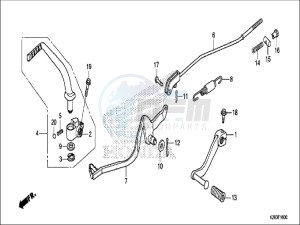 CRF125FBH Europe Direct - (ED) drawing PEDAL